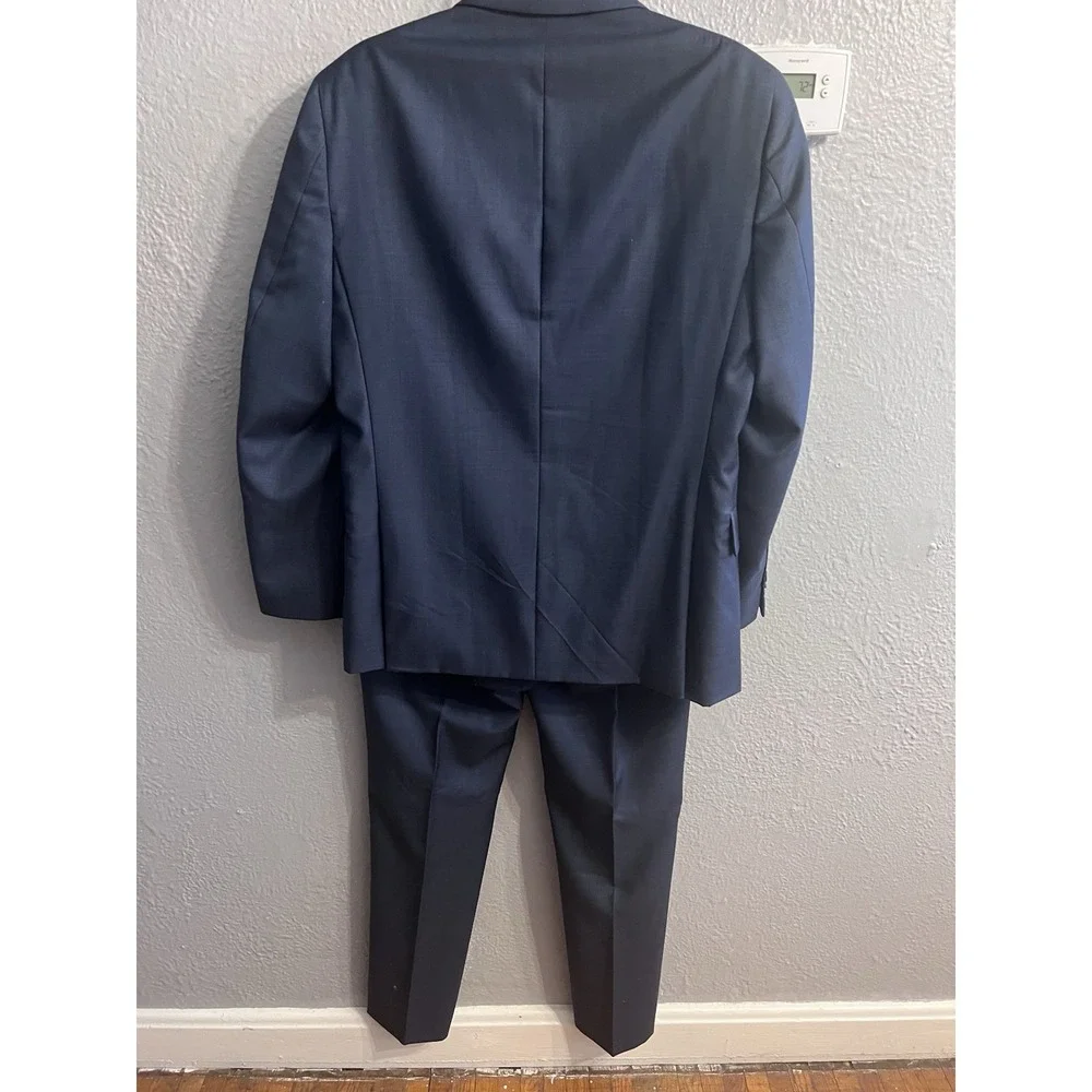 Tommy‎ Hilfiger Men's Blue Wool Suit Suit Size 40R Pants 35x31